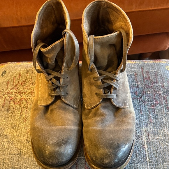 Brown Men\'s Leather Lace-Up Boots
